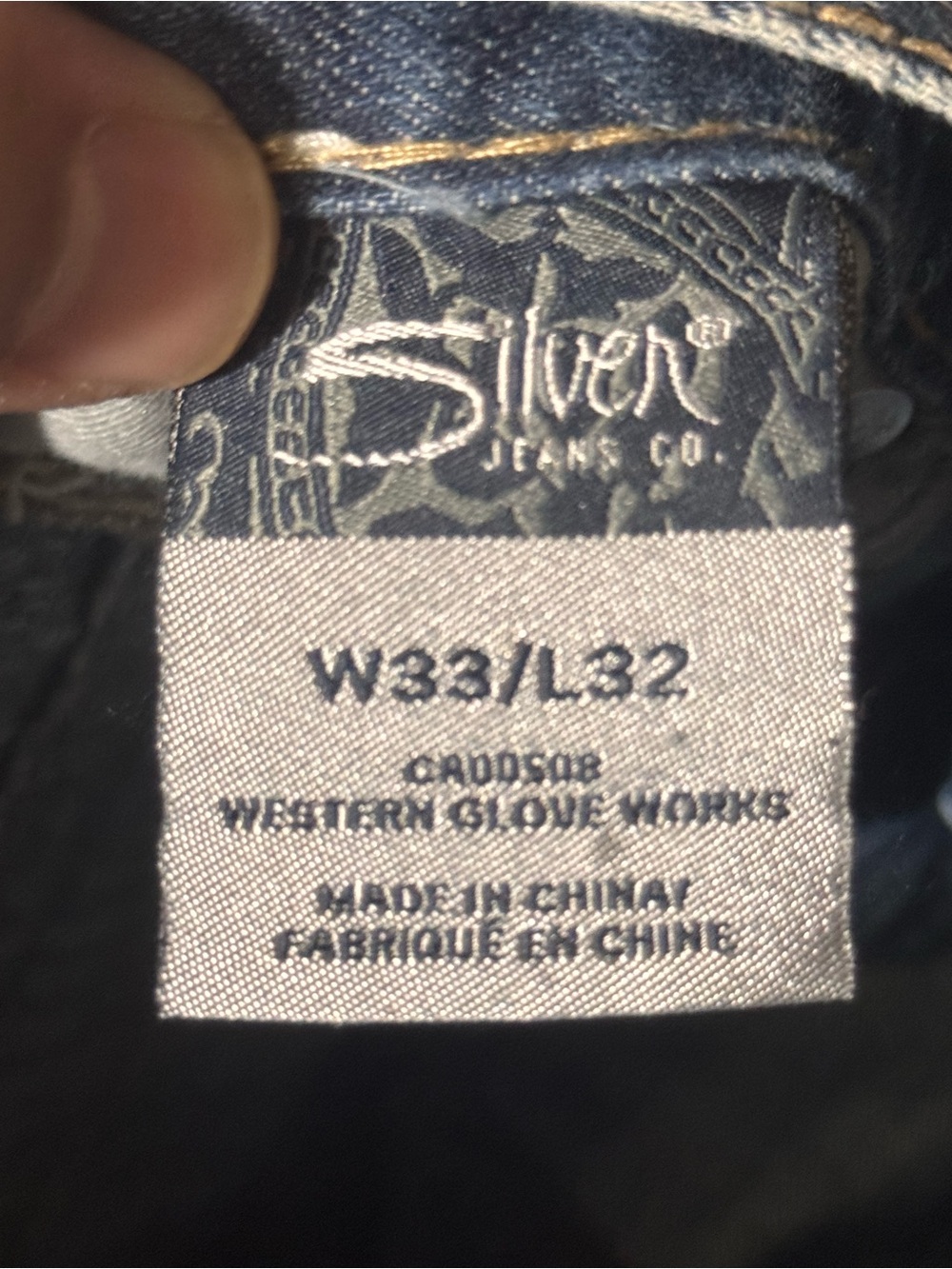Silver Jeans Co Zac Flap Mens 33x32 Blue Bootcut Pockets Embroidered Western Y2K - Picture 10 of 11